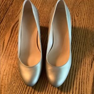 Cole Haan gold stacked heels in size 9